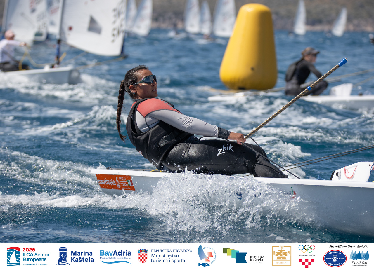 Europeo ILCA 2026, day 3: Peroni 3° negli ILCA 7, in testa ILCA6 M e U23